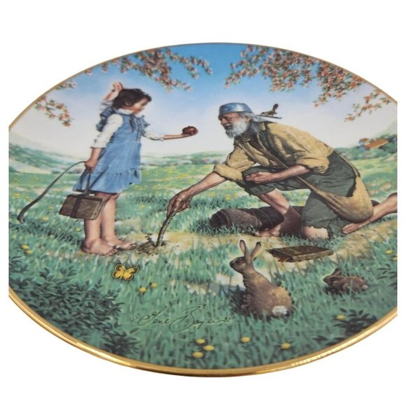 Johnny Appleseed American Folk Heroes Series Porcelain Collector's Plate Vintage - Picture 2 of 11